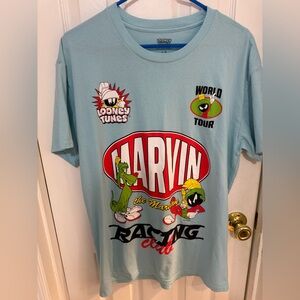 Warner Bros. Light Blue Looney Tunes Marvin the Martian Racing Club Tee